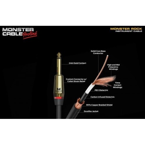 MONSTER ROCK CABLE 6,5 MT ANGLED