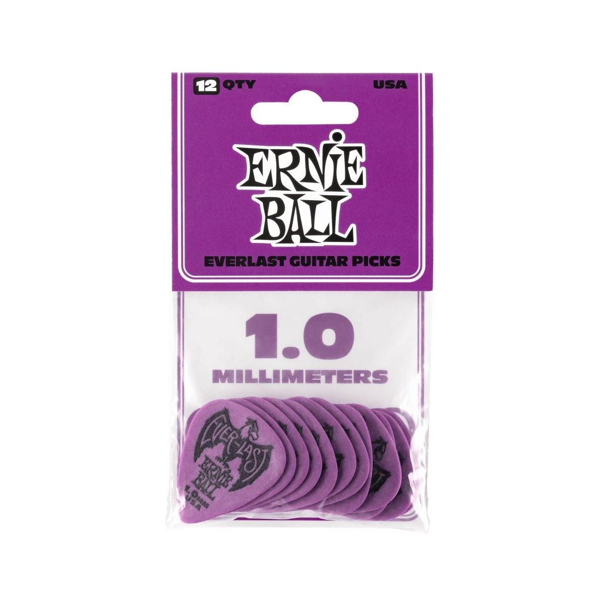 ERNIE BALL 9193 PLETTRI EVERLAST PURPLE 1MM SET/12