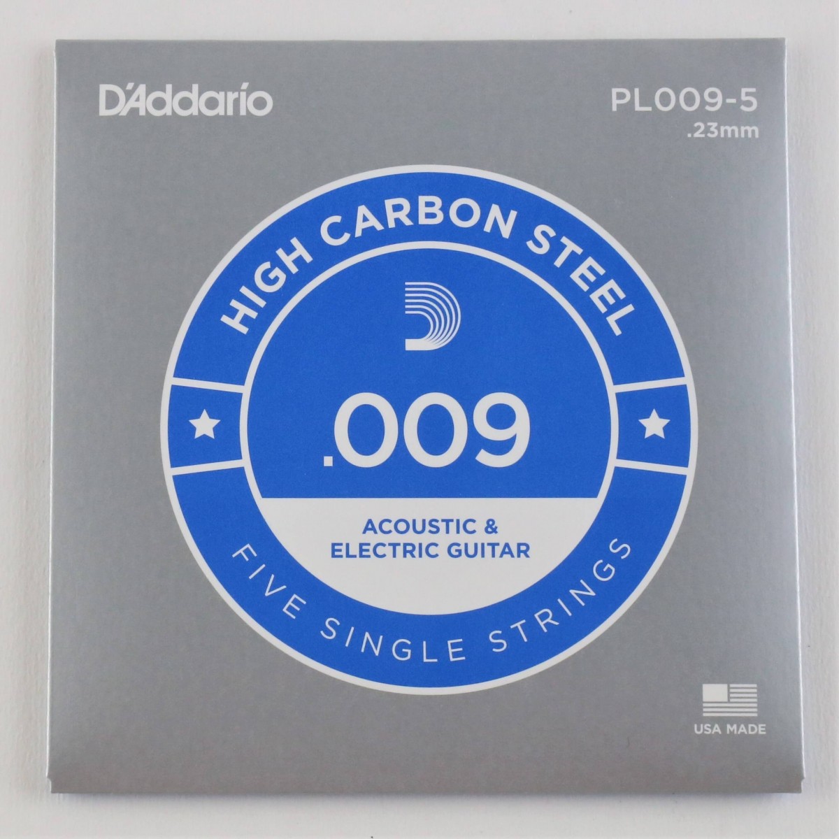 D'ADDARIO PL009-5 PACK 5 SINGLE STRINGS .009