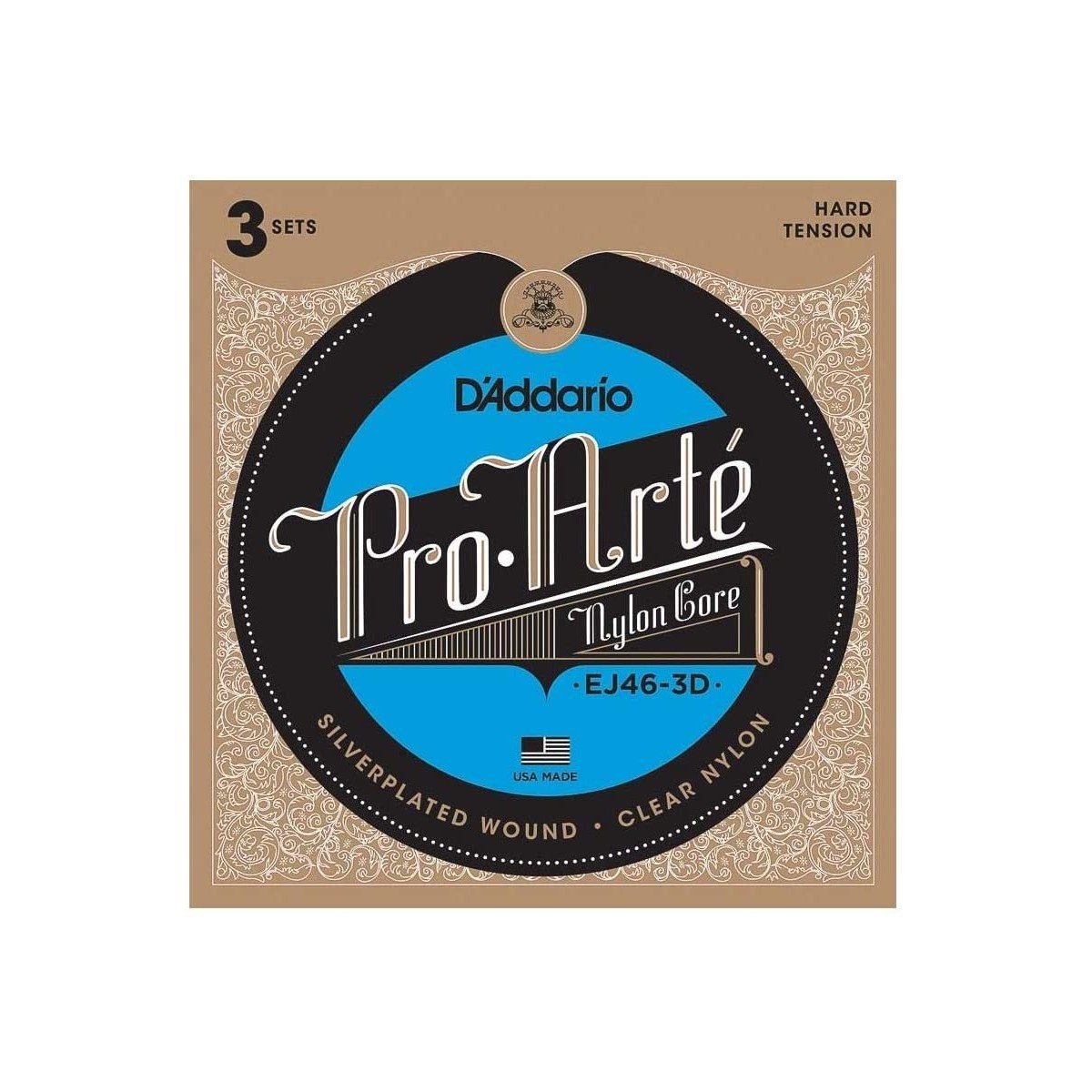 D'ADDARIO EJ46 3D PRO ARTE - Hard Tension 3-SET