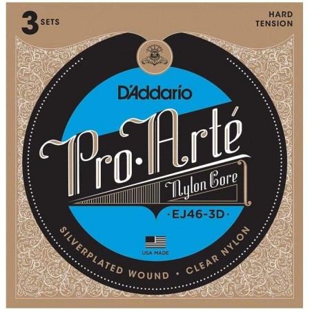 D'ADDARIO EJ46 3D PRO ARTE - Hard Tension 3-SET