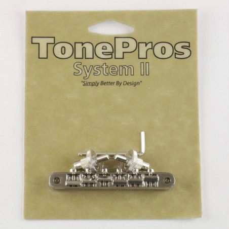 TONEPROS NVR2 TUNE-O-MATIC BRIDGE NICKEL