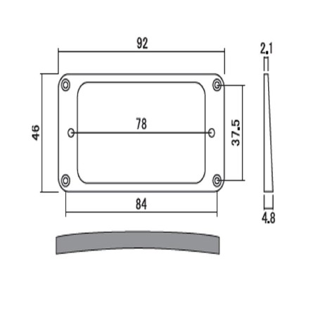 PICKUP RING -FLAT TOP - LOW - BLACK