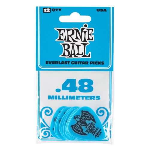 ERNIE BALL 9181 PLETTRI EVERLAST BLUE 0.48MM SET/12