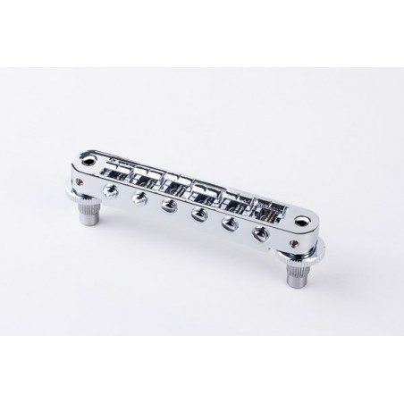 TONEPROS TP6A ALUMINIUM TUNE-O-MATIC BRIDGE SMALL INSERTS CHROME