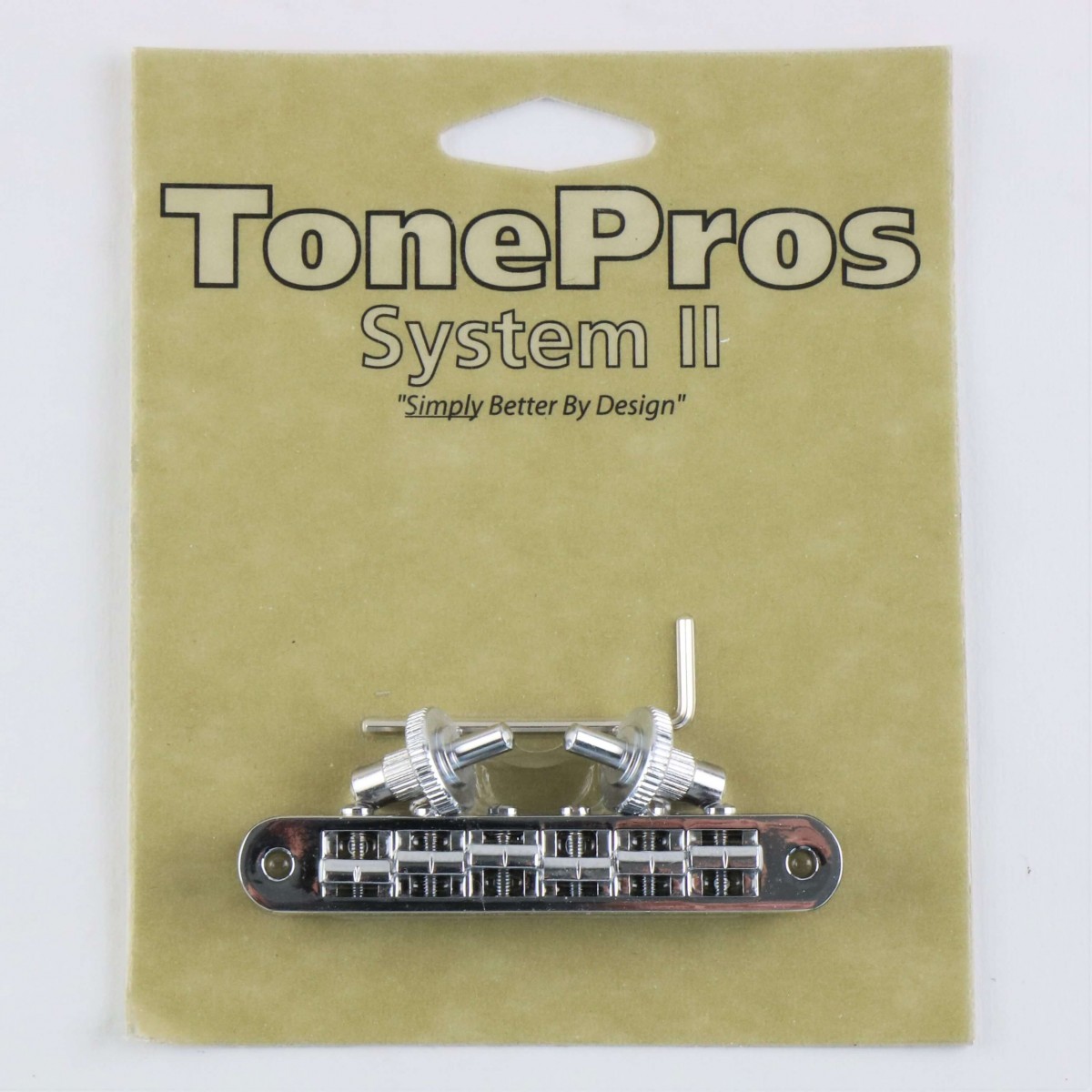 TONEPROS TP6A ALUMINIUM TUNE-O-MATIC BRIDGE SMALL INSERTS CHROME