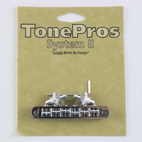 TONEPROS TP6A ALUMINIUM TUNE-O-MATIC BRIDGE SMALL INSERTS CHROME