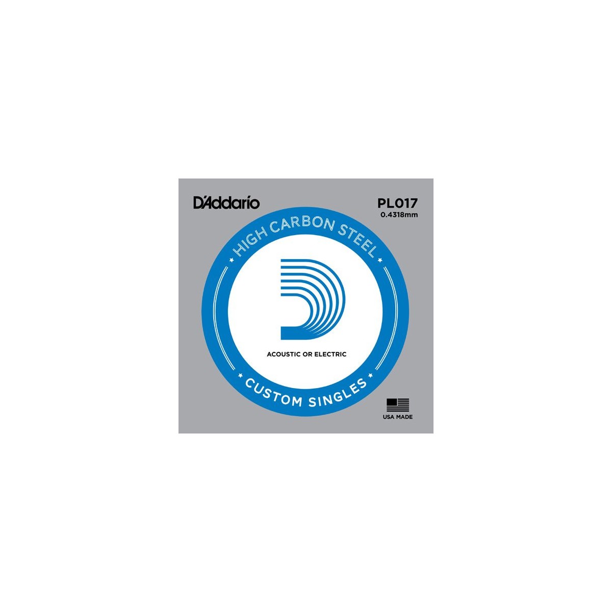 D'ADDARIO PL017 PACK 5 CORDE SINGOLE .017