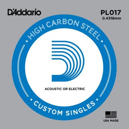 D'ADDARIO PL017 PACK 5 CORDE SINGOLE .017