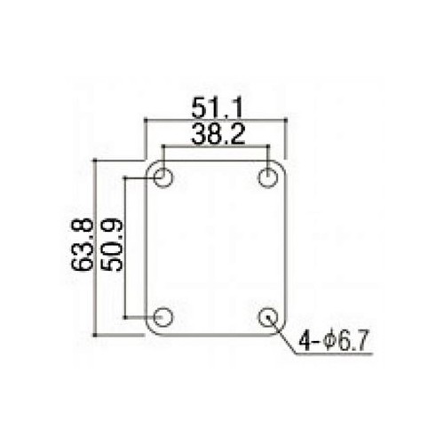 PLACCA MANICO RETTANGOLARE STANDARD CHROME