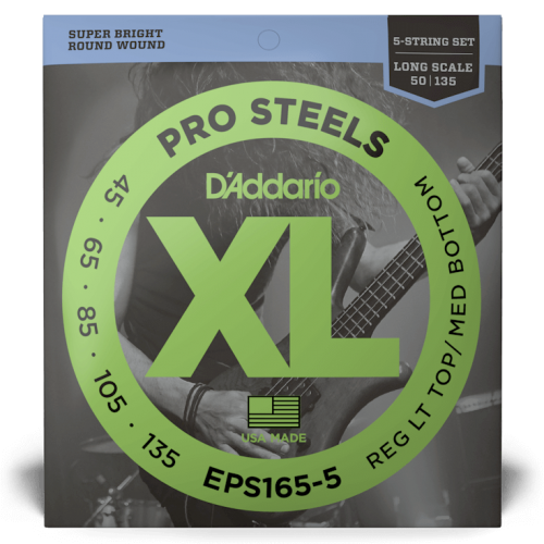 D'ADDARIO EPS165-5 XL PRO STEELS LONG SCALE .045/.135