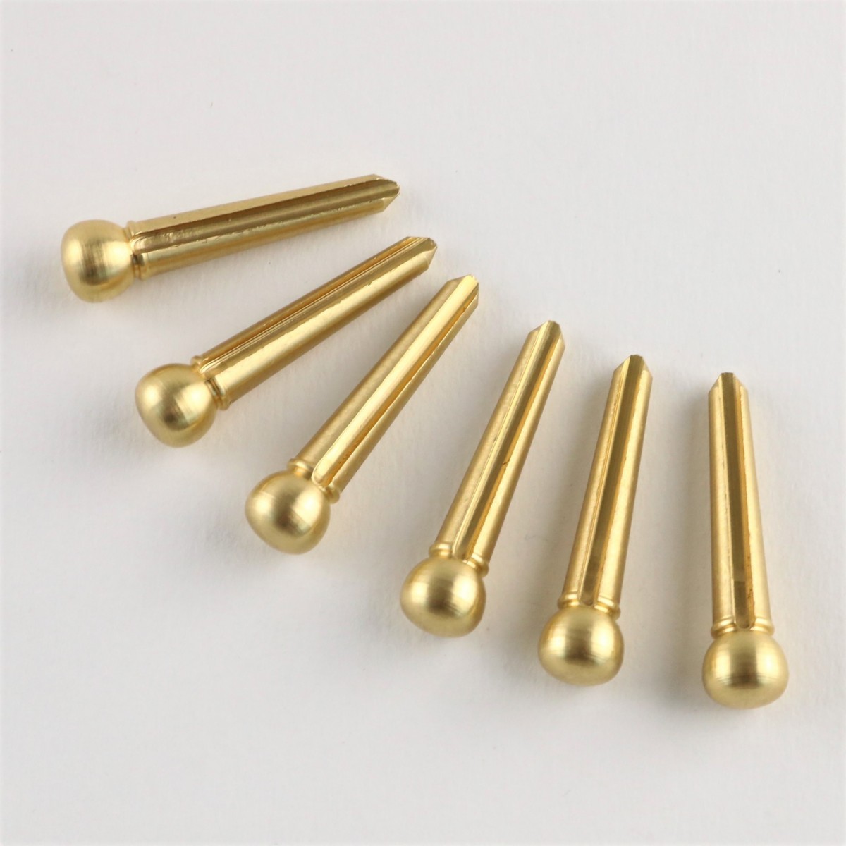 ACOUSTIC BRIDGE PINS BRASS set 6