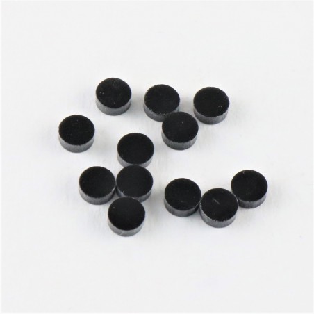 DOT BLACK PLASTIC 6 mm SET/12