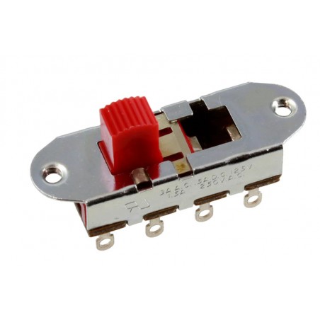 SWITCHCRAFT ON-OFF-ON SLIDE SWITCH RED