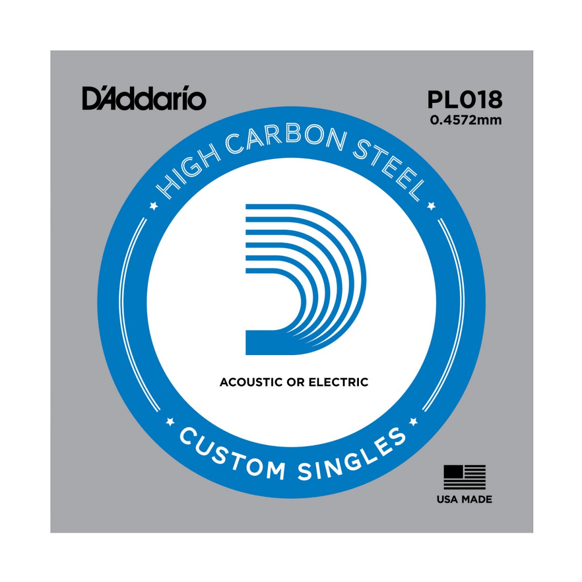 D'ADDARIO PL018 PACK 5 CORDE SINGOLE .018