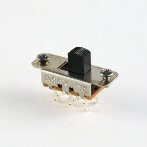 Image of SWITCHCRAFT ON-ON SLIDE SWITCH BLACK - ALL PARTS