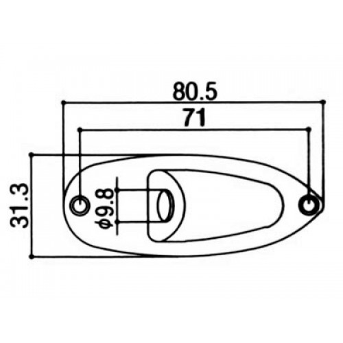 JACK PLATE FOR STRAT CHROME AGED