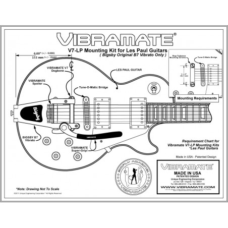 VIBRAMATE V7 LP BIGSBY CONVERSION KIT LES PAUL