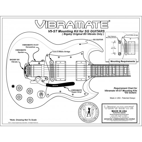 VIBRAMATE V5 BIGSBY SHORT TAIL KIT