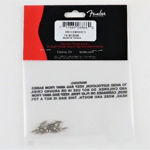 FENDER 001-1357-049 MOUNTING SCREWS NICKEL PKG/12