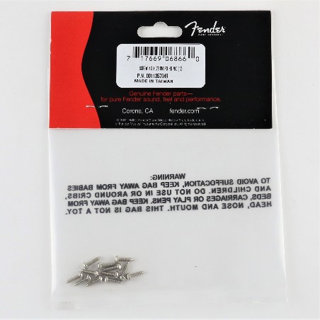 FENDER 001-1357-049 MOUNTING SCREWS NICKEL PKG/12