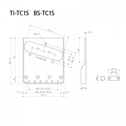 GOTOH BS-TC1S VINTAGE MODERN TELE BRIDGE NICKEL