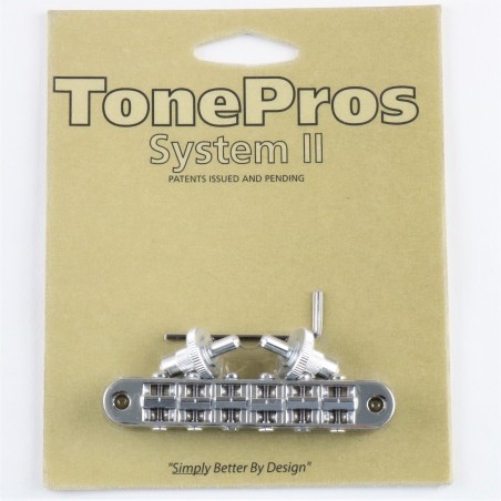 TONEPROS STANDARD TUNE-O-MATIC BRIDGE SMALL INSERTS CHROME