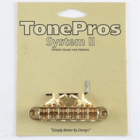 TONEPROS PONTE STANDARD TUNE-O-MATIC SMALL INSERTS GOLD