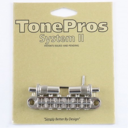 TONEPROS STANDARD TUNE-O-MATIC BRIDGE LARGE INSERTS NICKEL