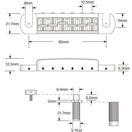 TONEPROS AVT2G PONTE WRAPAROUND GIBSON CHROME