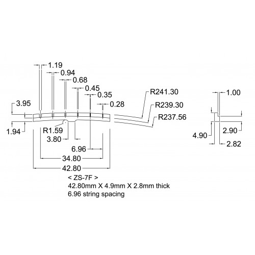 ZERO GLIDE ZS-7F FENDER SLOTTED