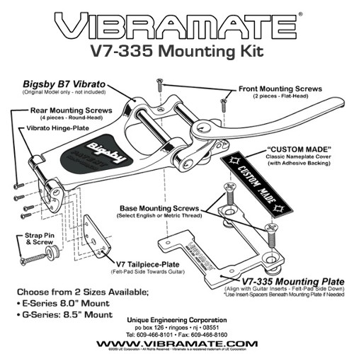 VIBRAMATE V7-335 BIGSBY CONVERSION KIT G SERIES