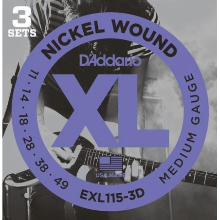 D'ADDARIO EXL115 3D PACK – 3SET