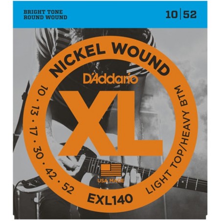 D'ADDARIO EXL140 LIGHT TOP - HEAVY BTM .010/.052