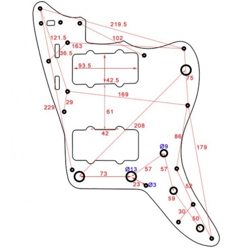 ALLPARTS PICKGUARD JAZZMASTER BLACK