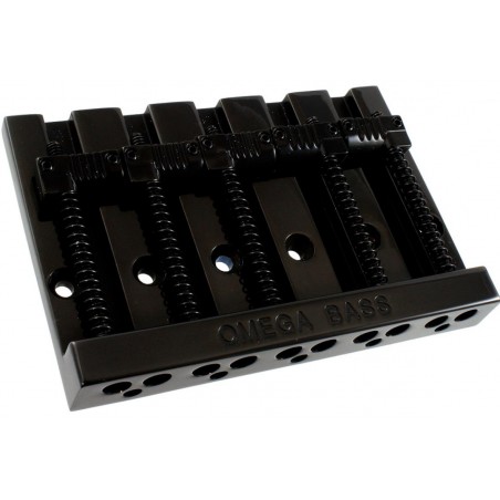 ALLPARTS OMEGA BASS BRIDGE 5 GROOVED SADDLES BLACK