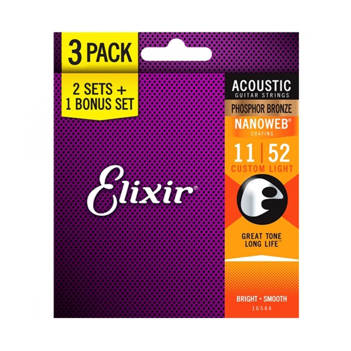 ELIXIR 16544 PACK 2+1 MUTE 16027 PH.BRONZE NANOWEB 011-052