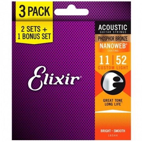 ELIXIR 16544 PACK 2+1 MUTE 16027 PH.BRONZE NANOWEB 011-052