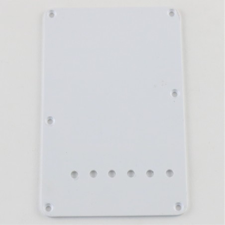 STRAT BACKPLATE WHITE ROUND HOLES