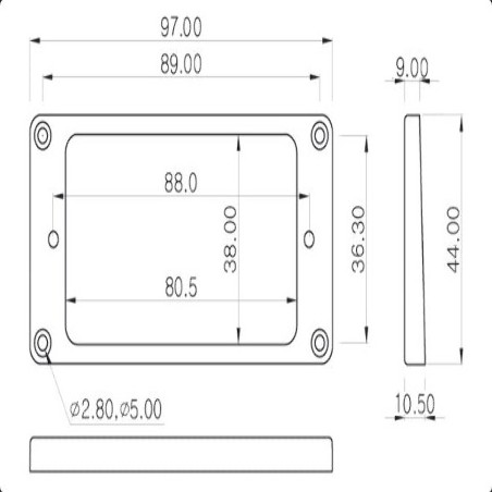 HUMBUCKER RING 7 CORDE BRIDGE BLACK