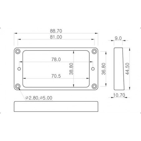 PICKUP RING -FLAT TOP - ALTA - NERO