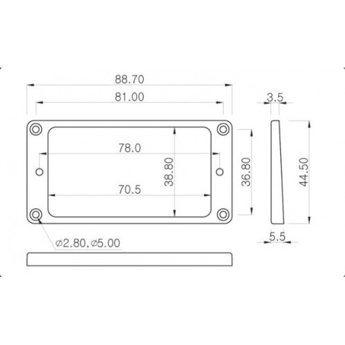 PICKUP RING -FLAT TOP - LOW - BLACK