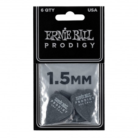 ERNIE BALL 9199 PLETTRI PRODIGY BLACK 1.5 mm 6 PEZZI