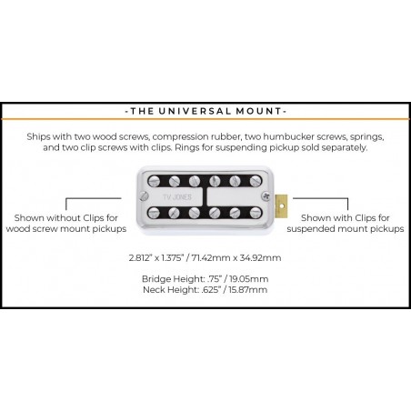 TV JONES POWERTRON-PLUS UNIV. MT CHROME BRIDGE