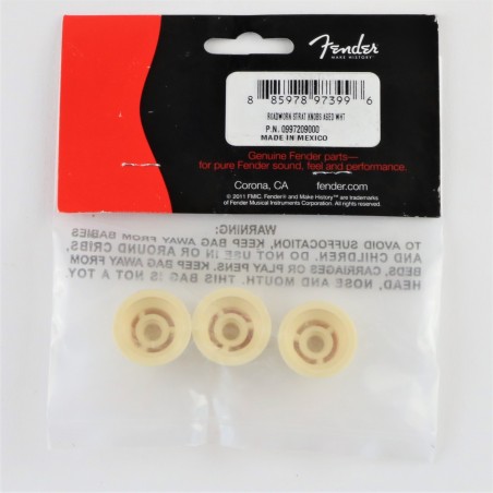 FENDER 099-7209-000 ROAD WORN STRAT KNOBS AGED WHITE SET RELIC