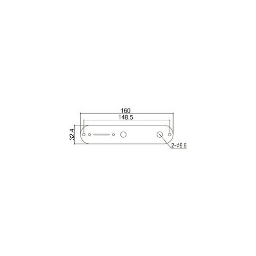 CONTROLS PLATE TELE chrome