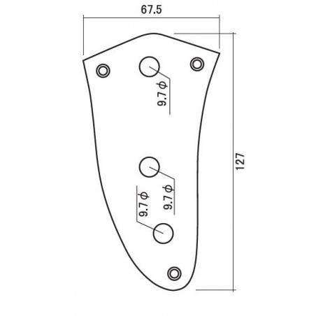 CONTROL PLATE JAGUAR MASTER CHROME