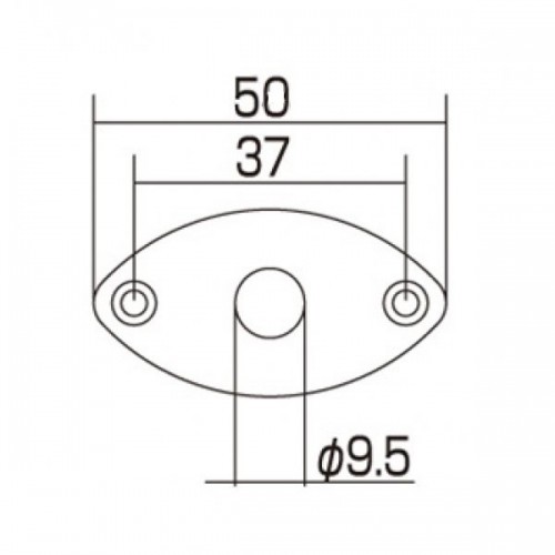 PLACCA JACK OVALE METALLO CHROME