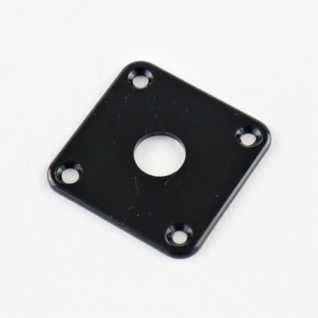 JACK PLATE SQUARE FOR LES PAUL PLASTIC BLACK