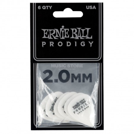 ERNIE BALL 9202 PICKS PRODIGY WHITE 2.0 mm 6 PCS